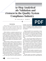 Step-By-Step Analytical Methods Validation and Protocol in the Quality System Compliance Industry