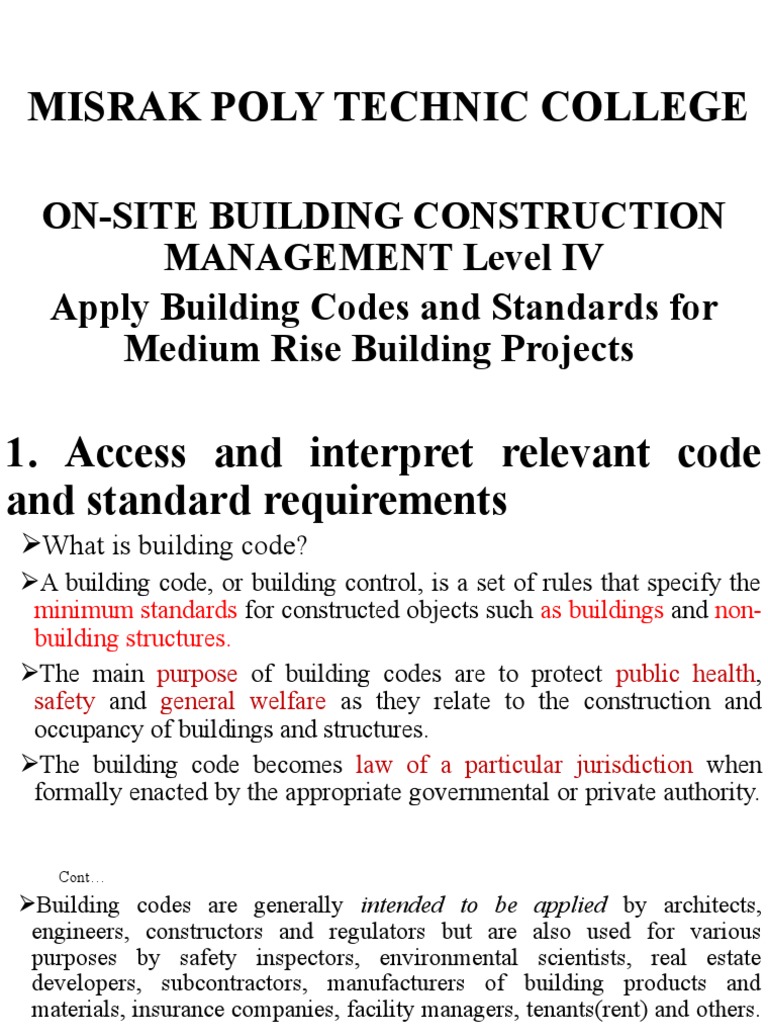 Apply Building Codes and Standardss | PDF | Building Code | Economic Sectors