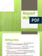 Lecture 2 - Report Writing - Student