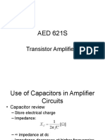 Use of capacitors in transistor amplifiers