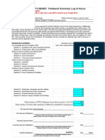 621 Fieldwork Log - Summary Sheet
