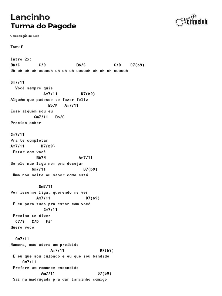 cifra-club-turma-do-pagode-lancinho-pdf