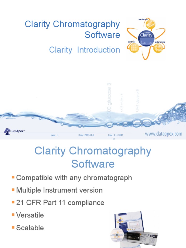 Clarity Chromatography Software Overview | PDF | Usb | Chromatography