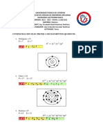 Configuracion Electronica de Elementos Quimicos: 1. Nitrógeno N P 7 E 7 1 2 2