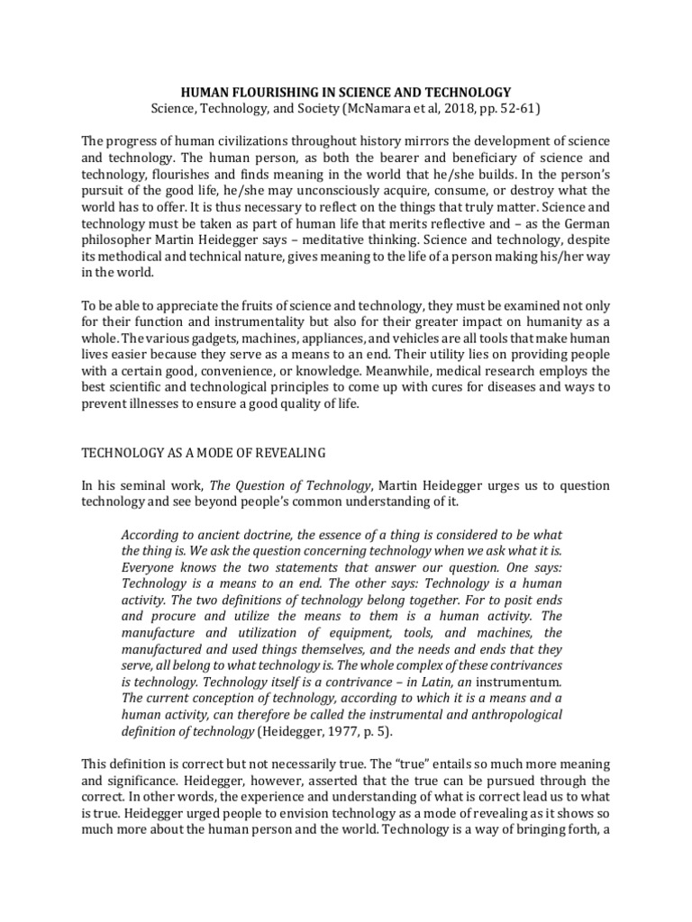 Human Flourishing in Science and Technology (McNamara Et Al, 2018, Pp. 5261) PDF