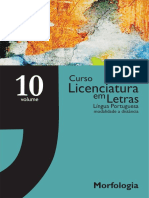 Licenciatura em Letras Língua Portuguesa modalidade a distância. Disciplina Morfologia