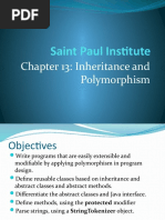 Saint Paul Institute: Chapter 13: Inheritance and Polymorphism