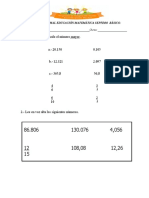 Prueba Matematica Septimo Básico