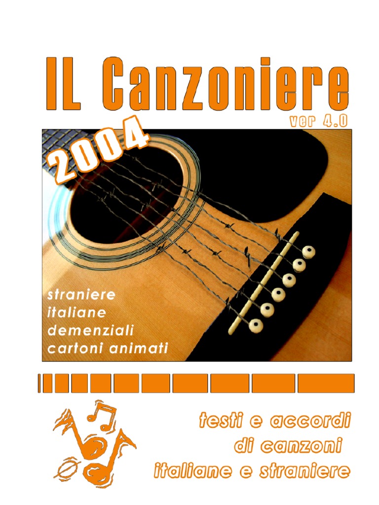 Canzoniere 4 0 Accordi E Spartiti Di Canzoni Italiane E