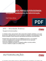APS - FUNDAMENTOS DA ADMINISTRAÇÃO - Profª. ELIANE ISABEL DE CASTRO MEIRA