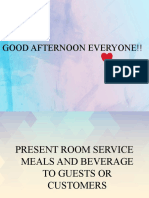 Deliver quality room service with proper procedures