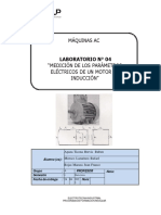Medición de Los Parámetros Eléctricos de Un Motor de Inducción