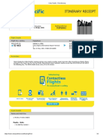 Itinerary Receipt: Booking Details