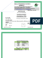 Sertifikat Kursus Komputer