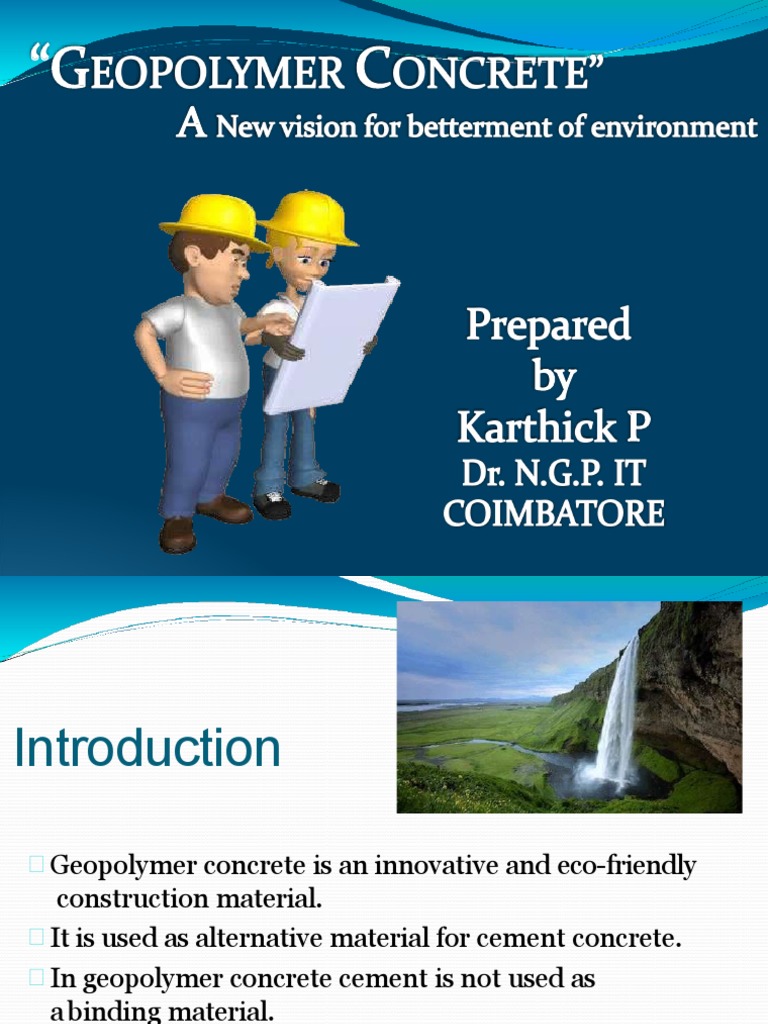Geopolymer Concrete: Eco-Friendly Alternative | PDF | Concrete | Cement