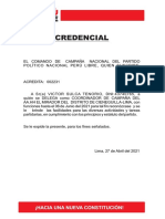 Perú Libre designa coordinador de campaña en AA.HH El Mirador de Cieneguilla