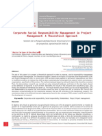 Corporate Social Responsibility Management in Project Management: A Theoretical Approach