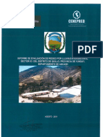 7427 Informe de Evaluacion de Riesgo Por Lluvias Intensas en El Sector 03 Del Distrito de Quillo Provincia de Yuncay Departamento de Ancash