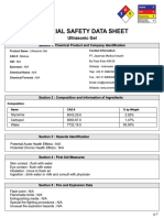 Material Safety Data Sheet: Ultrasonic Gel