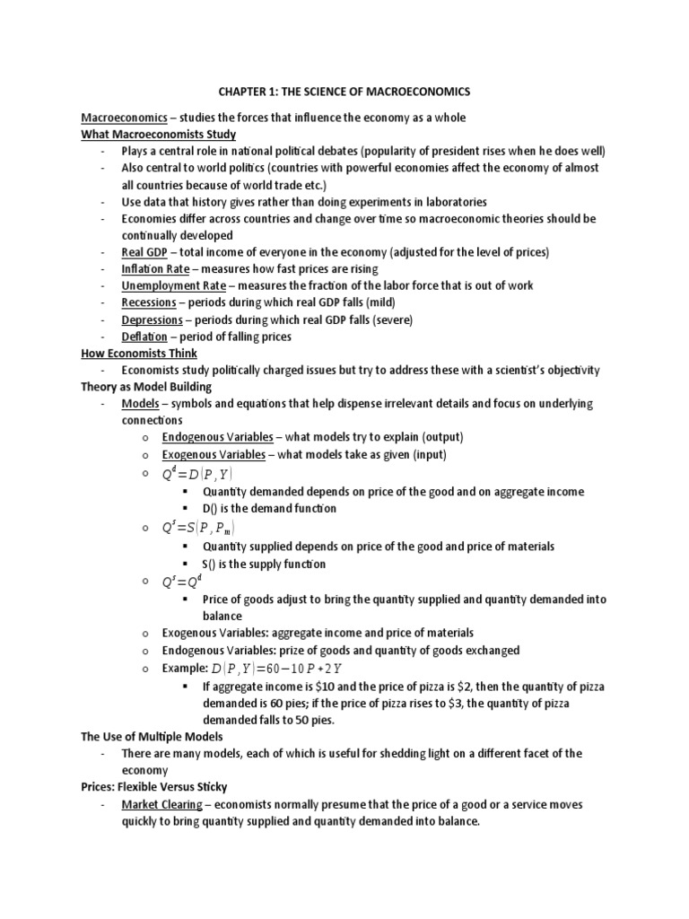 Chapter 1 The Science Of Macroeconomics Pdf Macroeconomics
