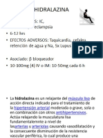 Hidralazina: acción, indicaciones y efectos de un vasodilatador periférico