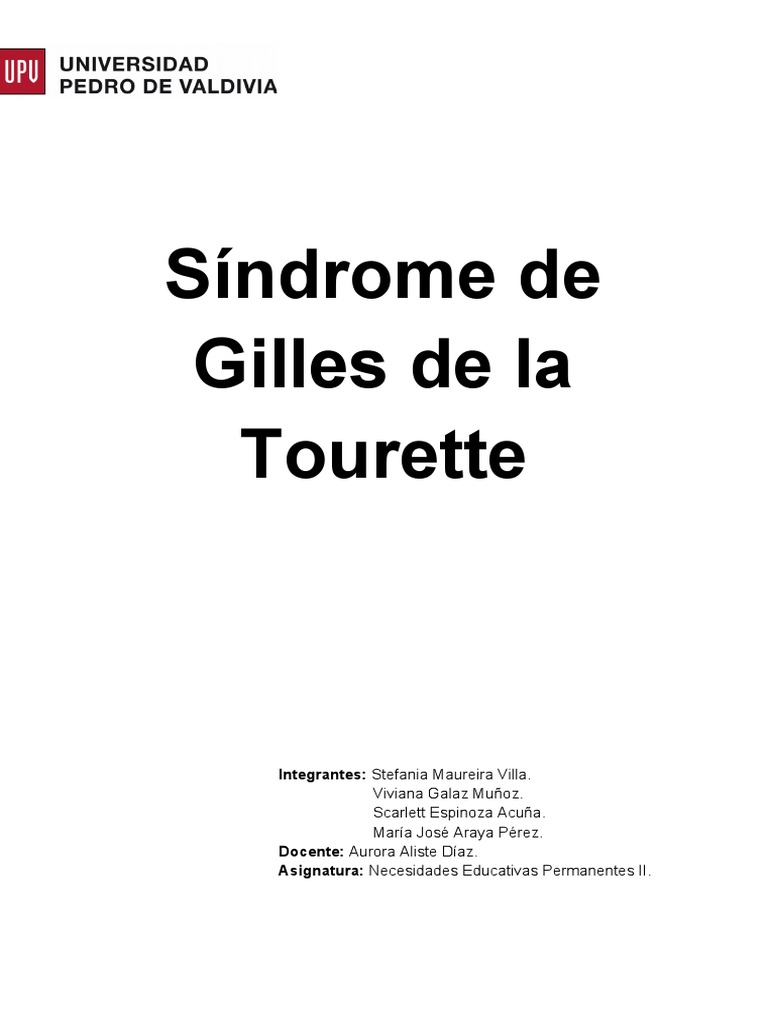Estrategias para el Síndrome de Tourette | PDF | Síndrome de Tourette ...