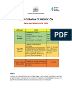 Cronograma de Fechas de Cursos de Induccion Parlamento Joven 2021 PDF