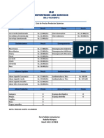 Lista de Precios Productos Quimicos