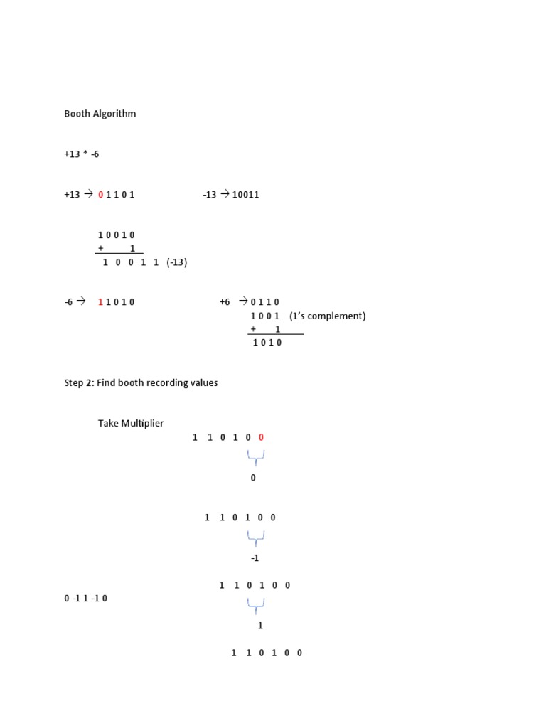 Booth Algorithm-Problem | PDF