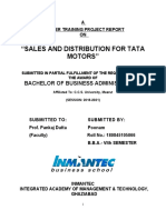 Tata Motors Sales and Distribution Report