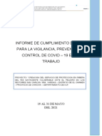 Informe de Plan Covid - Mayo 2021