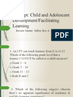 Concept: Child and Adolescent Development/Facilitating Learning