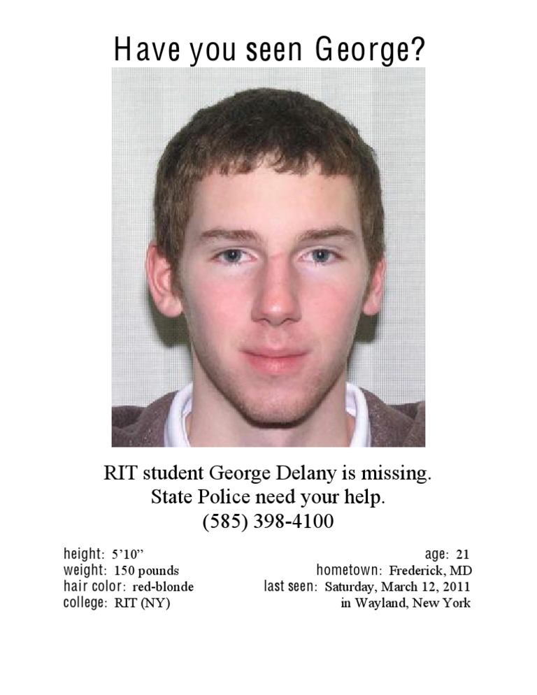Missing RIT Student George Delany | PDF