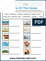 Rooms of the House - Label the Pictures