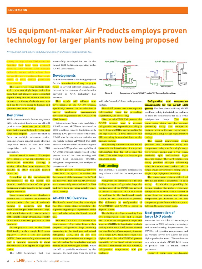 0 AP-C3MR LNG Process For Larger Plants | PDF | Liquefied Natural Gas ...