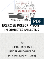 Exercise in Diabetes