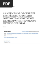 Asian Journal of Current Engineering and Maths Solving Transportation Problem With The Various Method of Linear ..