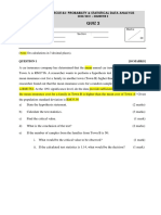 Quiz 2: Seci2143: Probability & Statistical Data Analysis