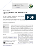 A Survey of Therapeutic Drug Monitoring Services in Malaysia