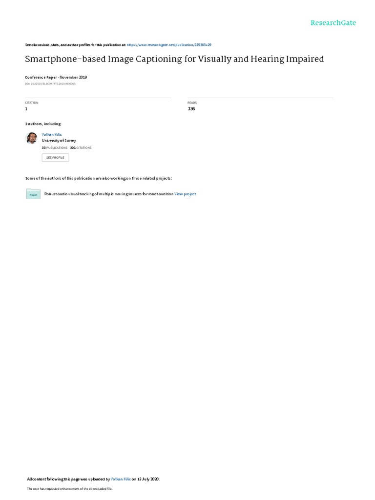 Smartphone Image Captioning for Impaired | PDF | Deep Learning ...