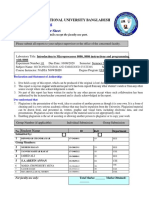 Faculty of Engineering: Laboratory Report Cover Sheet