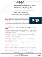 Definitions - Topic 6 - Magnetism and Electromagnetism - Edexcel Physics IGCSE