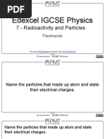 Flashcards - Topic 7 Radioactivity and Particles - Edexcel Physics IGCSE