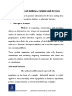 Lecture 2: Types of Statistics, Variable and Its Types