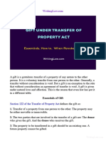 Essentials of Gift: Section 122 of The Transfer of Property Act