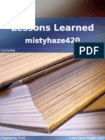 Mistyhaze420 - Lessons Learned