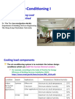 Lecture 2 BSE2201 Cooling Load Calculation