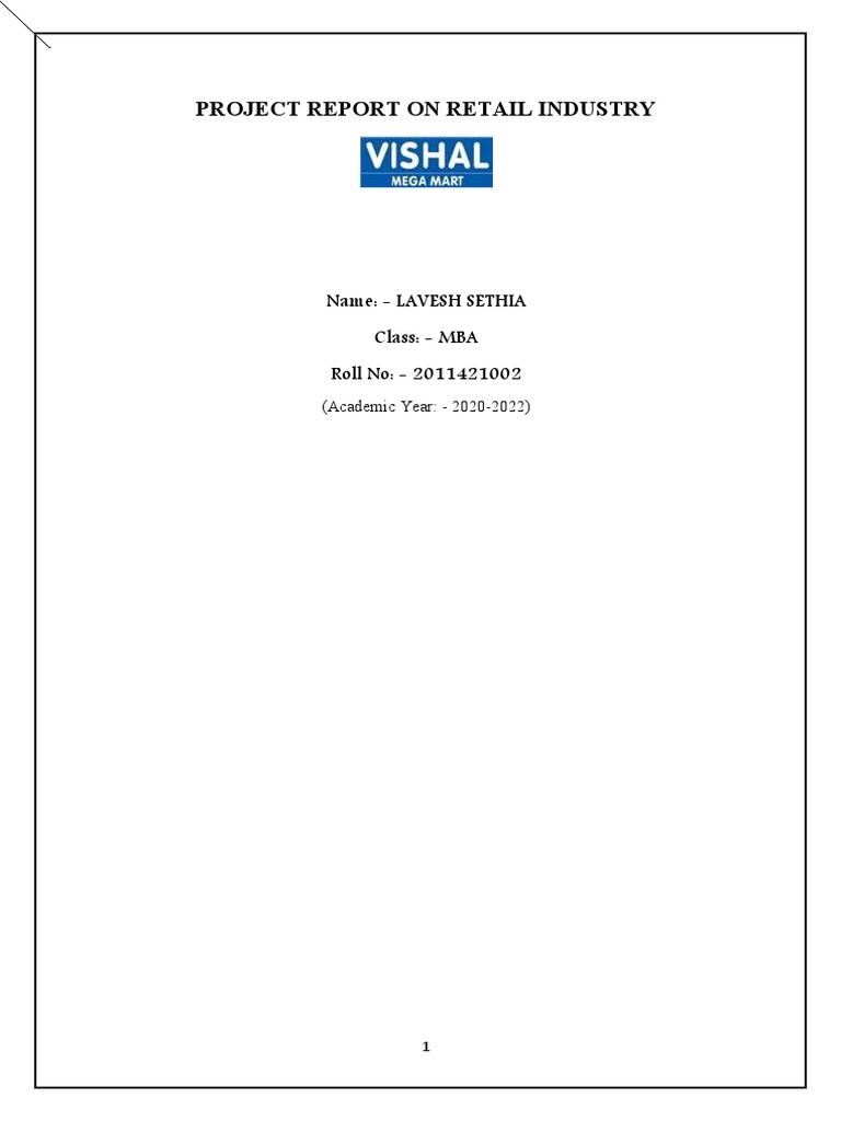 Vishal Mega Mart Marketing Strategies | PDF | Retail | Survey Methodology