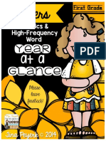Wonders Phonics and High Frequency Words Year at A Glance 1st Grade
