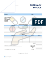 Pharmacy Invoice Template